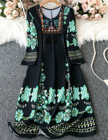 Rochie medie SHEIN CURVE, mix culori