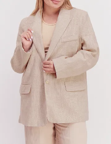 Sacou River Island Plus Size, crem