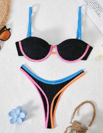 Costum de baie SHEIN, mix culori