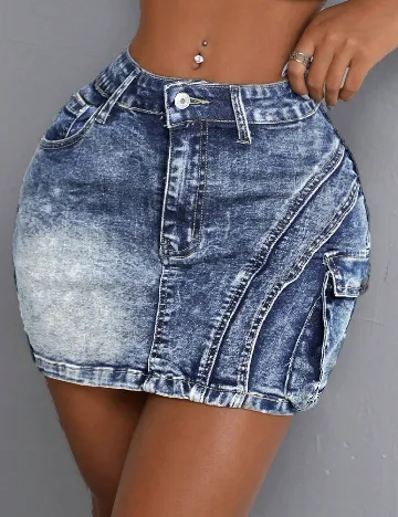 Fusta SHEIN, albastru