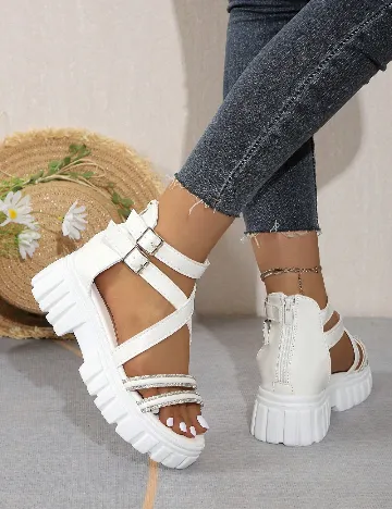 Sandale SHEIN, alb