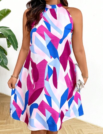 Rochie scurta SHEIN CURVE, mix culori