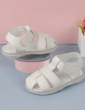 Sandale Shein Kids, alb