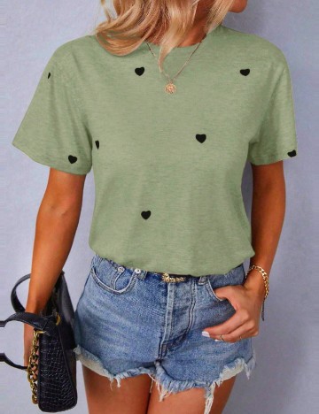 Tricou SHEIN CURVE, verde