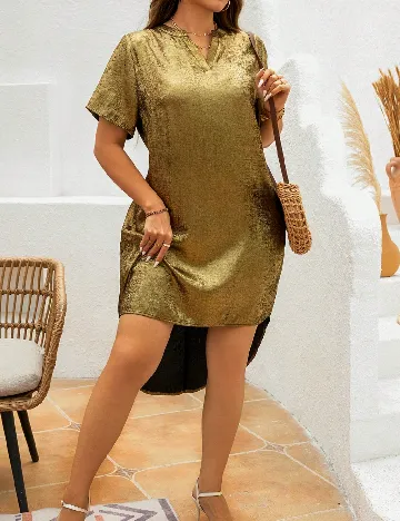 Rochie scurta SHEIN CURVE, auriu