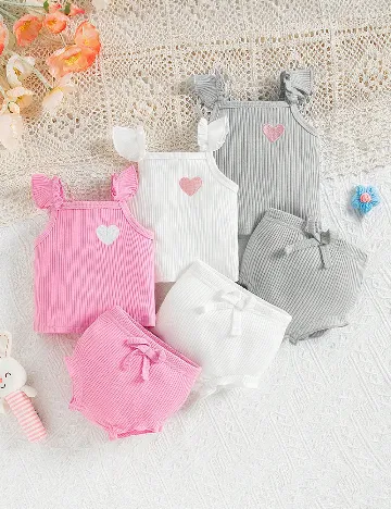 Set compleuri 3 bucati Shein Kids, mix culori