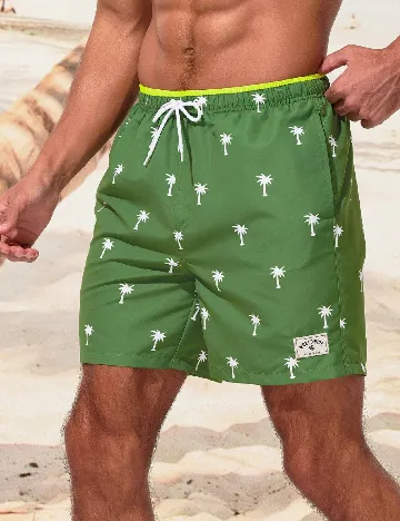 Short de baie SHEIN, verde