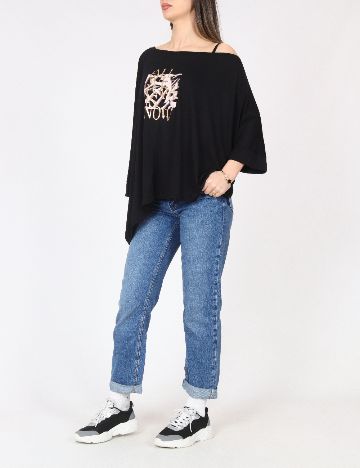 Bluza Oversize River Island, negru