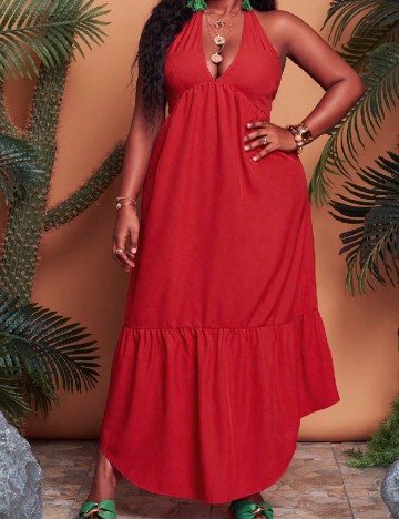 Rochie lunga SHEIN CURVE, rosu