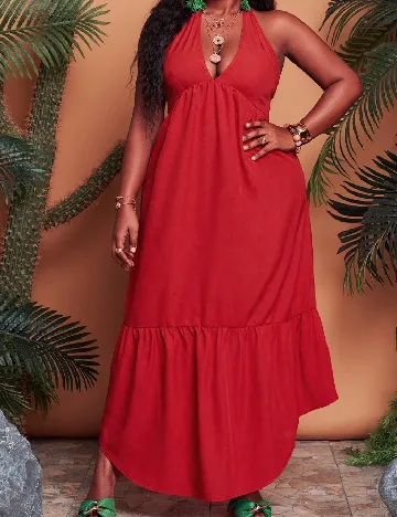 Rochie lunga SHEIN CURVE, rosu