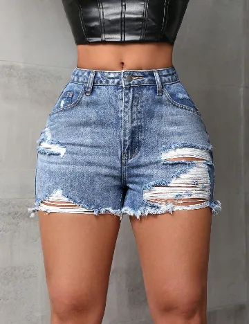 Pantaloni scurti SHEIN, albastru