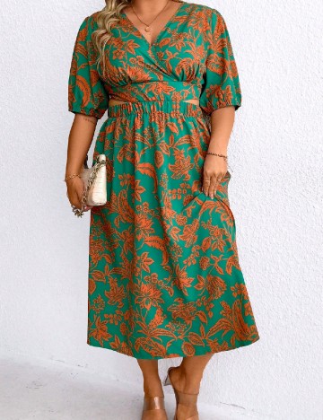 Rochie medie SHEIN CURVE, verde