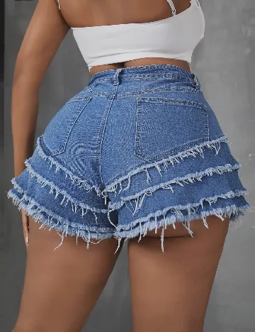 Pantaloni scurti SHEIN CURVE, albastru