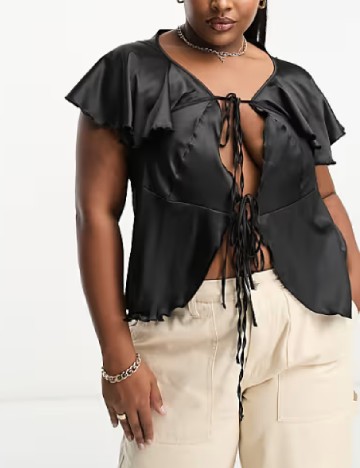 Bluza ASOS Curve, negru