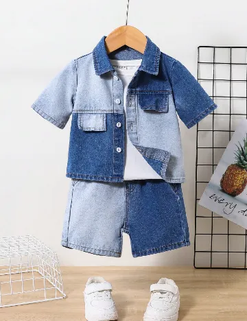 Compleu Shein Kids, albastru