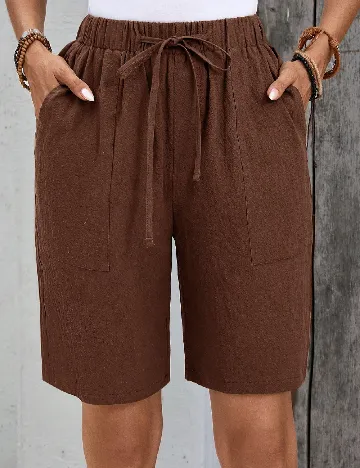 Pantaloni scurti SHEIN, maro