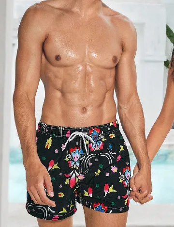 Short de baie SHEIN, negru