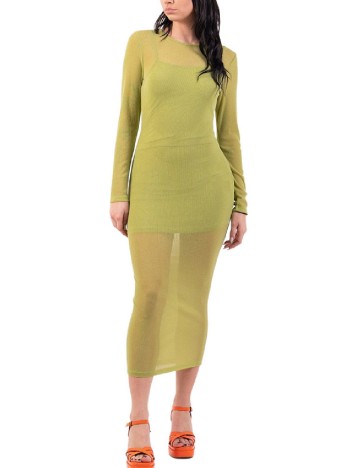 Rochie medie Collective The Label, verde