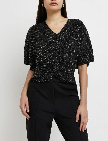 Bluza River Island, negru