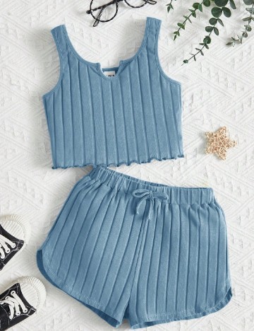 Compleu Shein Kids, albastru