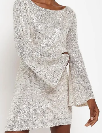 Rochie scurta River Island, argintiu