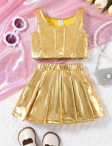 Compleu Shein Kids, auriu