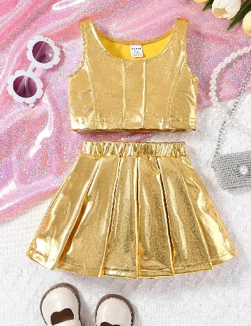 Compleu Shein Kids, auriu