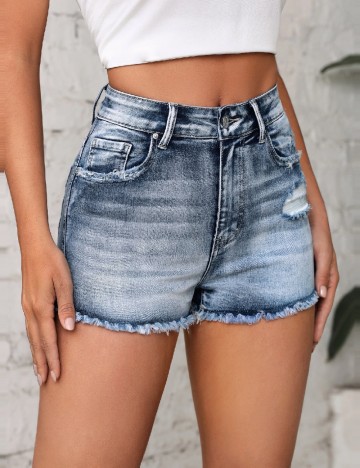 Pantaloni scurti SHEIN, albastru