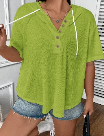 Hanorac SHEIN CURVE, verde