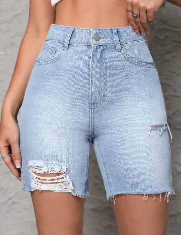 Pantaloni scurti SHEIN, albastru