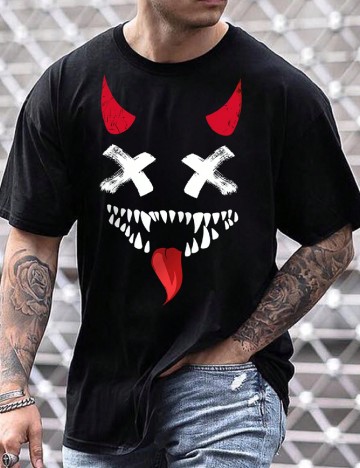 Tricou SHEIN Plus Size Men, negru