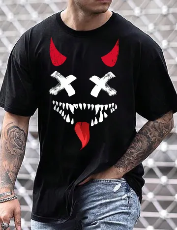 Tricou SHEIN Plus Size Men, negru