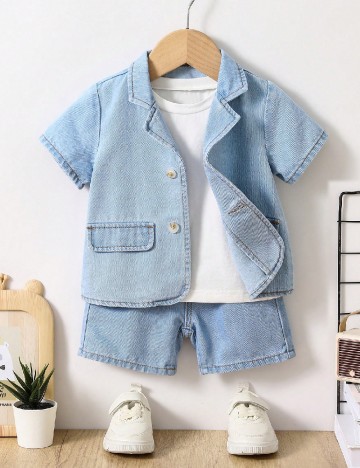 Compleu Shein Kids, albastru