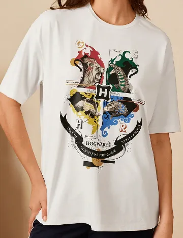 Tricou Oversize SHEIN, alb