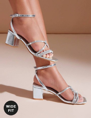 Sandale SHEIN, argintiu