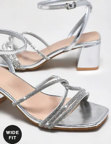 Sandale SHEIN, argintiu