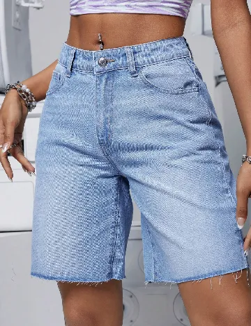 Pantaloni scurti SHEIN, albastru