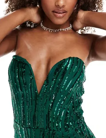 Rochie lunga TFNC London, verde