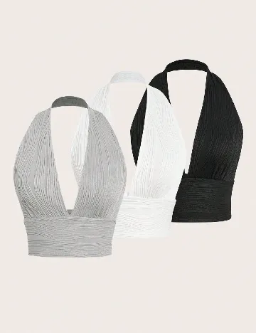 Set topuri 3 bucati SHEIN, mix culori