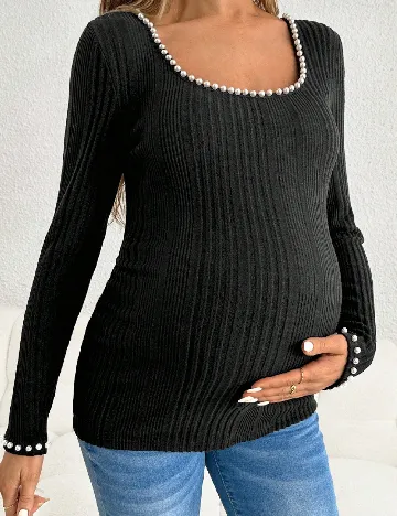 Bluza SHEIN Maternity, negru