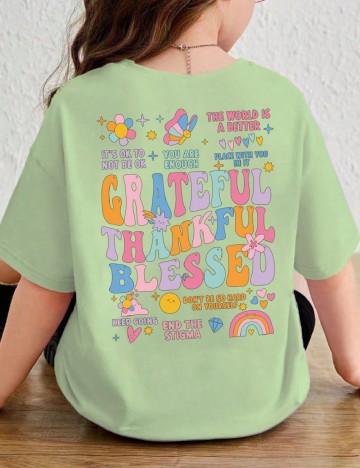 Tricou Shein Kids, verde