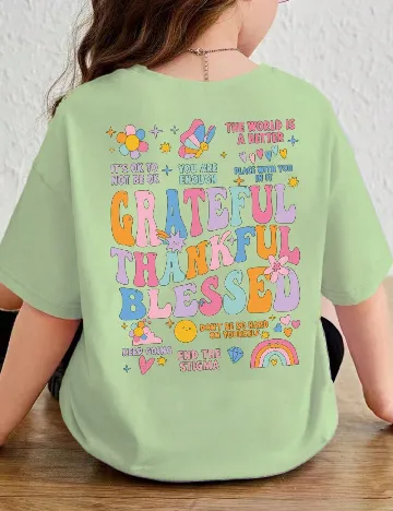 Tricou Shein Kids, verde