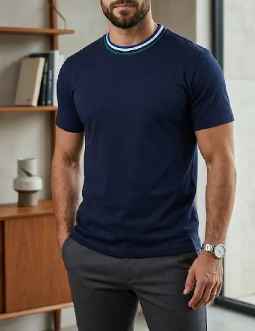 Tricou River Island, bleumarin