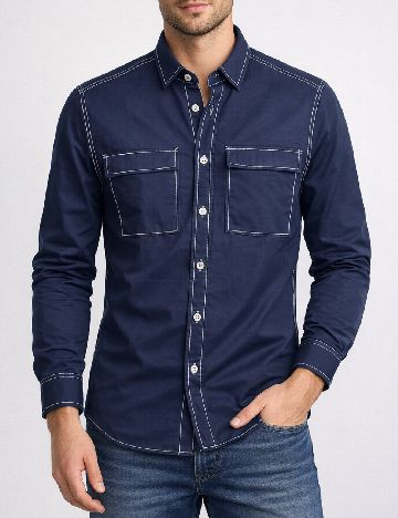 Camasa River Island, bleumarin