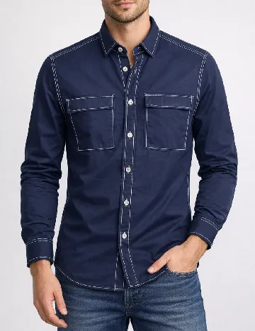 Camasa River Island, bleumarin