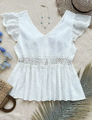 Bluza SHEIN CURVE, alb