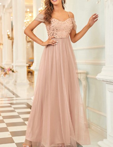 Rochie lunga SHEIN, crem