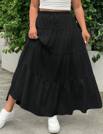 Fusta SHEIN CURVE, negru