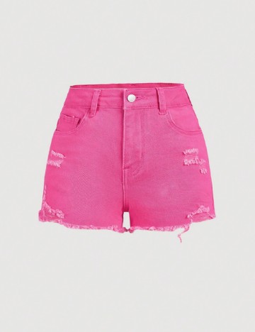 Pantaloni scurti Shein Kids, roz