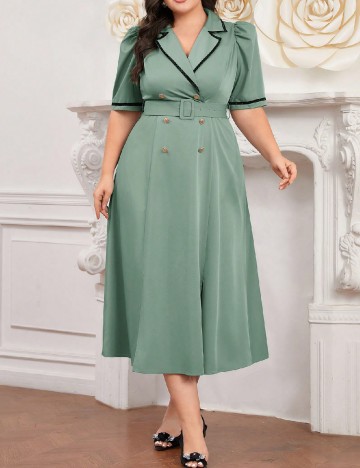 Rochie medie SHEIN CURVE, verde